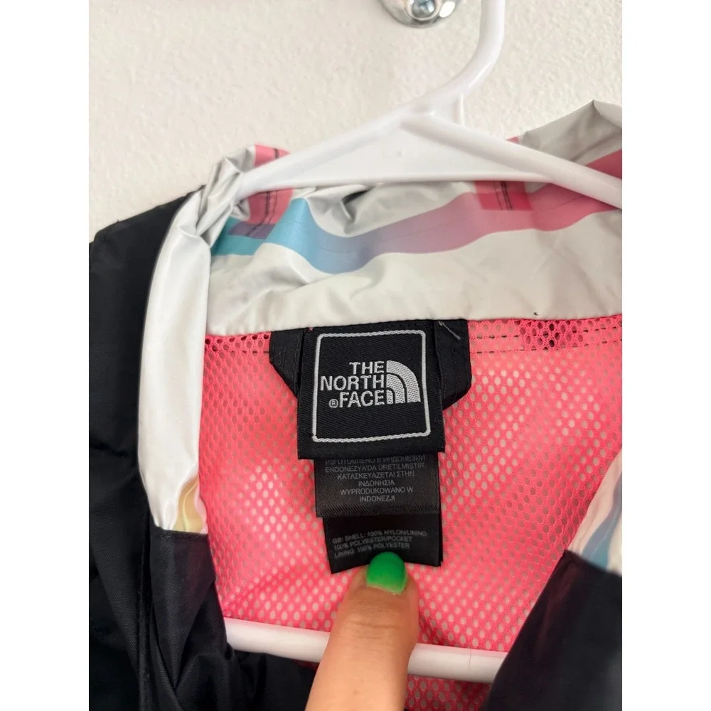 The North Face Softshell Rain Jacket Girls/Teen 18 Black Hot‎ Pink Windbreaker